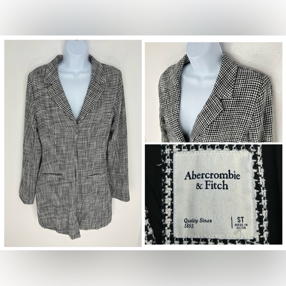 Abercrombie NWT Houndstooth Blazer Dress Size‎ Small Tall ST Y2K Career Office